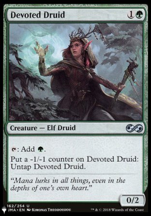 (162) Magic The Gathering The List Single: Devoted Druid  Uncommon