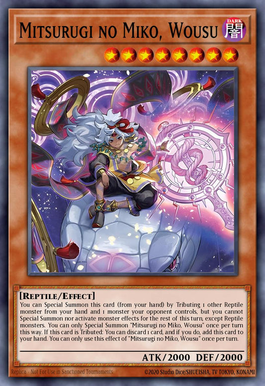 (091) YuGiOh TCG ALIN: Alliance Insight Single: Mitsurugi no Miko, Wousu  Common