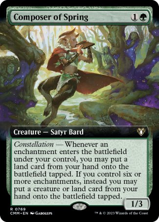 (769) Magic The Gathering Commander Masters: Extras Single: Composer of Spring (V.2)  Rare