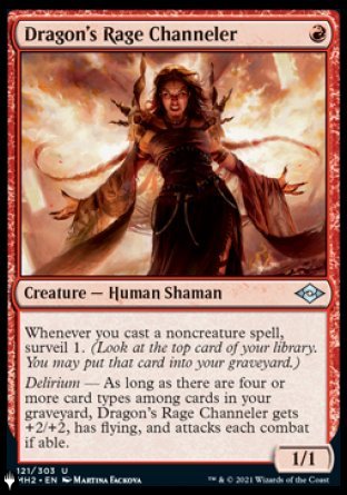 (121) Magic The Gathering The List Single: Dragon's Rage Channeler  Uncommon