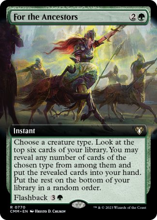 (770) Magic The Gathering Commander Masters: Extras Single: For the Ancestors (V.2) Holo Rare