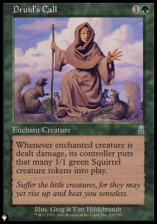 (239) Magic The Gathering The List Single: Druid's Call  Uncommon