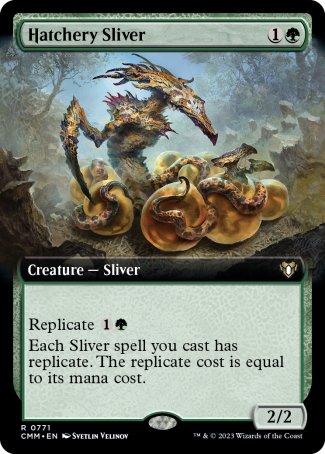 (771) Magic The Gathering Commander Masters: Extras Single: Hatchery Sliver (V.2)  Rare
