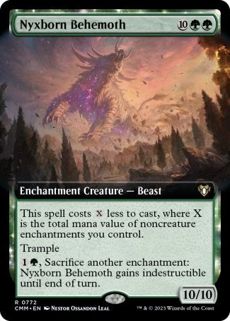 (772) Magic The Gathering Commander Masters: Extras Single: Nyxborn Behemoth (V.2)  Rare