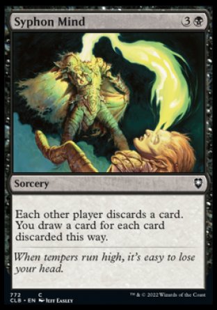 (772) Magic The Gathering Commander Legends: Battle for Baldur's Gate: Extras Single: Syphon Mind  Common