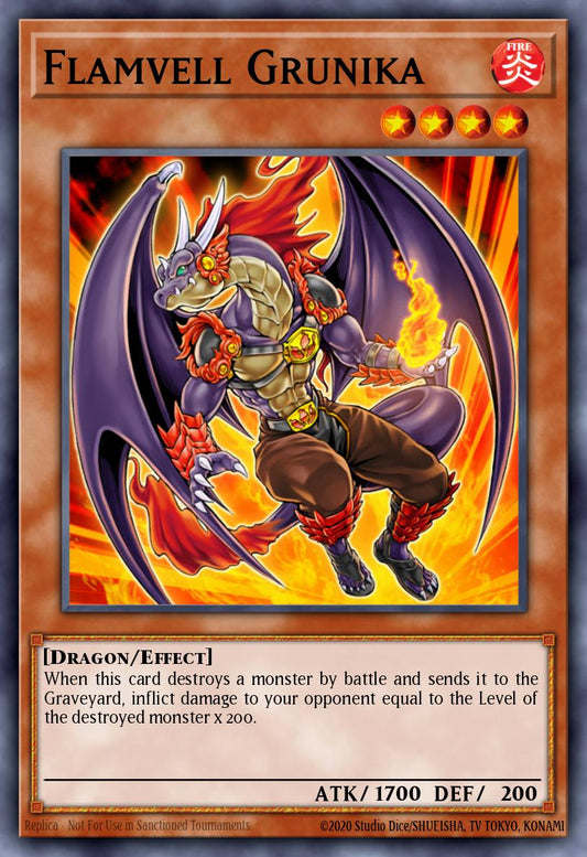 (067) YuGiOh TCG HAC1: Hidden Arsenal: Chapter 1 Single: Flamvell Grunika (V.2 - Parallel Rare)  Parallel Rare