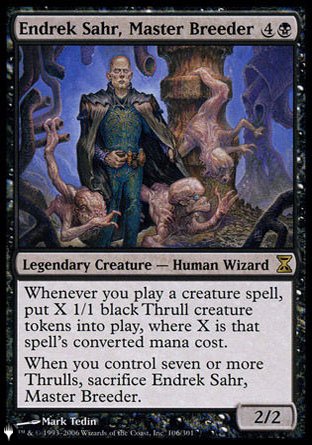(106) Magic The Gathering The List Single: Endrek Sahr, Master Breeder  Rare
