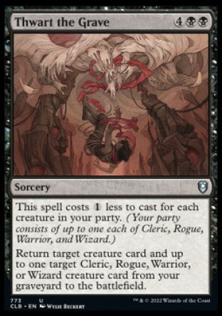 (773) Magic The Gathering Commander Legends: Battle for Baldur's Gate: Extras Single: Thwart the Grave Holo Uncommon