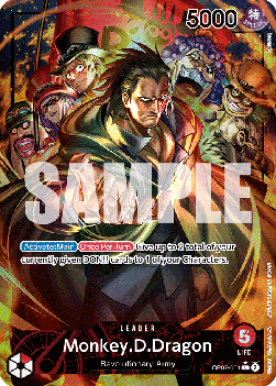 (001) One Piece TCG OP07: 500 Years into the Future Single: Monkey.D.Dragon (OP07-001) (V.2)  Alternate Art