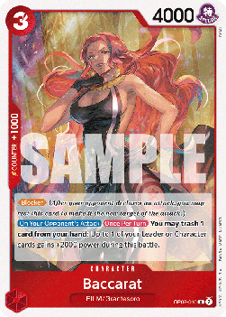 (010) One Piece TCG OP07: 500 Years into the Future Single: Baccarat (OP07-010)  Rare