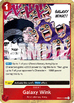 (016) One Piece TCG OP07: 500 Years into the Future Single: Galaxy Wink (OP07-016)  Rare