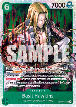 (029) One Piece TCG OP07: 500 Years into the Future Single: Basil Hawkins (OP07-029) (V.1)  Super Rare