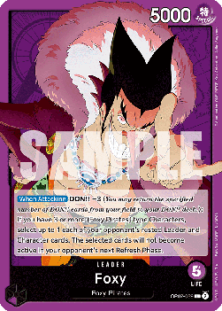 (059) One Piece TCG OP07: 500 Years into the Future Single: Foxy (OP07-059) (V.1)  Leader