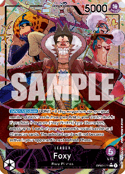 (059) One Piece TCG OP07: 500 Years into the Future Single: Foxy (OP07-059) (V.2)  Alternate Art