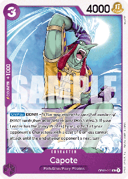 (063) One Piece TCG OP07: 500 Years into the Future Single: Capote (OP07-063)  Common
