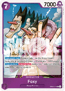 (071) One Piece TCG OP07: 500 Years into the Future Single: Foxy (OP07-071) (V.1)  Rare
