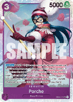 (072) One Piece TCG OP07: 500 Years into the Future Single: Porche (OP07-072) (V.1)  Super Rare