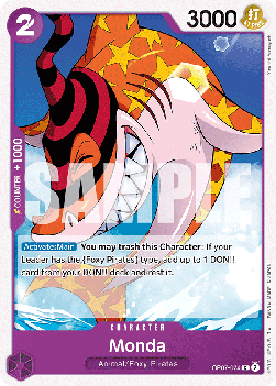 (074) One Piece TCG OP07: 500 Years into the Future Single: Monda (OP07-074)  Common