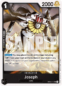 (092) One Piece TCG OP07: 500 Years into the Future Single: Joseph (OP07-092)  Uncommon