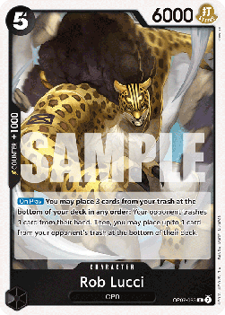 (093) One Piece TCG OP07: 500 Years into the Future Single: Rob Lucci (OP07-093)  Rare