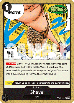 (094) One Piece TCG OP07: 500 Years into the Future Single: Shave (OP07-094)  Uncommon