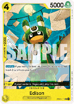 (100) One Piece TCG OP07: 500 Years into the Future Single: Edison (OP07-100)  Common