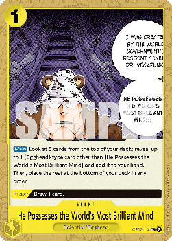 (114) One Piece TCG OP07: 500 Years into the Future Single: He Possesses the World's Most Brilliant Mind (OP07-114)  Uncommon