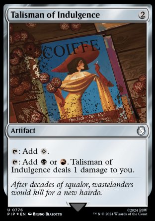 (776) Magic The Gathering Universes Beyond: Fallout: Extras Single: Talisman of Indulgence  Holo Uncommon