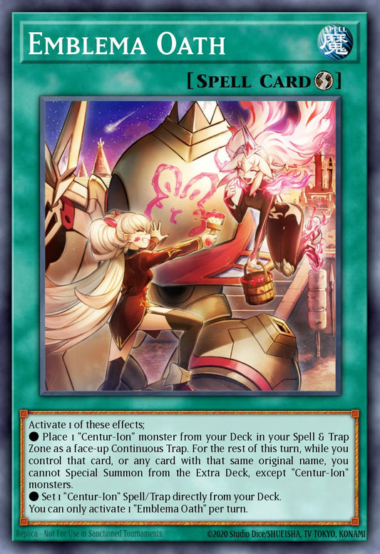 (146) YuGiOh TCG MP24: 25th Anniversary Tin: Dueling Mirrors Single: Emblema Oath  Secret Rare