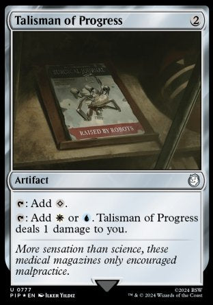 (777) Magic The Gathering Universes Beyond: Fallout: Extras Single: Talisman of Progress  Holo Uncommon