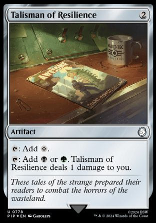 (778) Magic The Gathering Universes Beyond: Fallout: Extras Single: Talisman of Resilience  Holo Uncommon