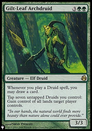(124) Magic The Gathering The List Single: Gilt-Leaf Archdruid  Rare