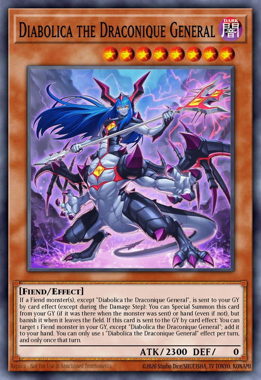 (230) YuGiOh TCG MP24: 25th Anniversary Tin: Dueling Mirrors Single: Diabolica the Draconique General  Ultra Rare