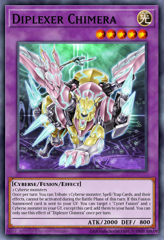 (184) YuGiOh TCG MP19: 2019 Gold Sarcophagus Tin Mega Pack Single: Diplexer Chimera  Common