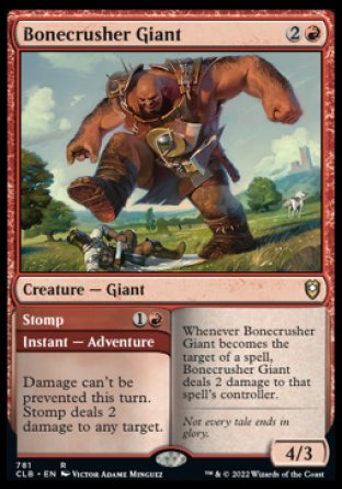 (781) Magic The Gathering Commander Legends: Battle for Baldur's Gate: Extras Single: Bonecrusher Giant // Stomp  Rare