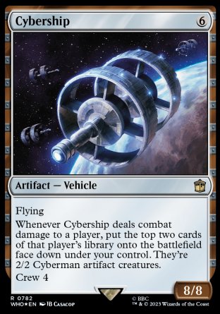 (782) Magic The Gathering Universes Beyond: Doctor Who: Extras Single: Cybership (V.2) Holo Rare