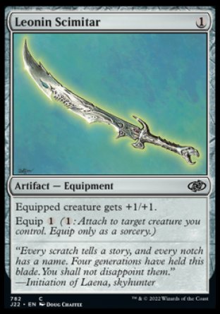 (782) Magic The Gathering Jumpstart 2022 Single: Leonin Scimitar  Common