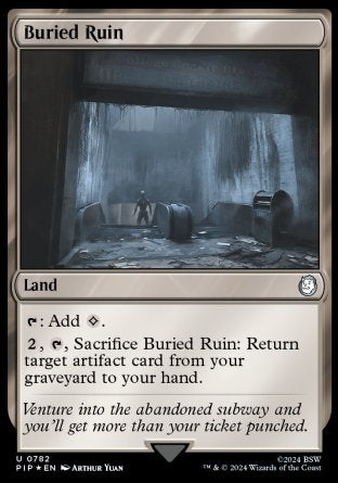(782) Magic The Gathering Universes Beyond: Fallout: Extras Single: Buried Ruin  Holo Uncommon