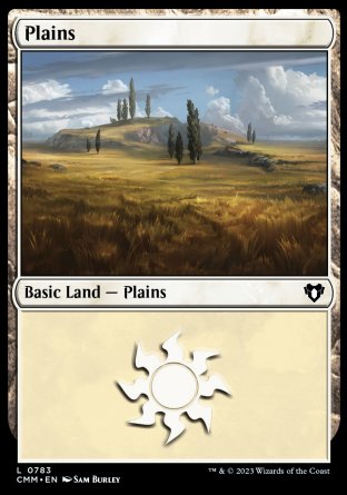 (783) Magic The Gathering Commander Masters: Extras Single: Plains (V.4)  Land