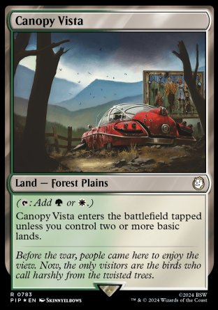 (783) Magic The Gathering Universes Beyond: Fallout: Extras Single: Canopy Vista (V.2)  Holo Rare