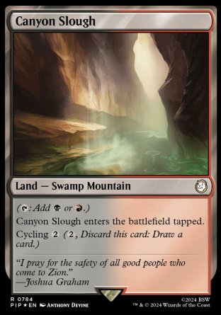 (784) Magic The Gathering Universes Beyond: Fallout: Extras Single: Canyon Slough (V.2)  Holo Rare