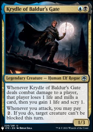 (143) Magic The Gathering The List Single: Krydle of Baldur's Gate  Uncommon