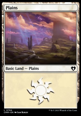 (784) Magic The Gathering Commander Masters: Extras Single: Plains (V.5)  Land