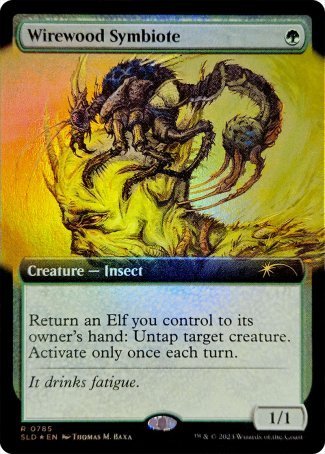 (785) Magic The Gathering Secret Lair Drop Series Single: Wirewood Symbiote Holo Rare