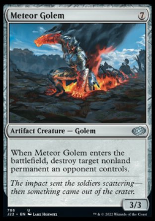 (786) Magic The Gathering Jumpstart 2022 Single: Meteor Golem  Uncommon