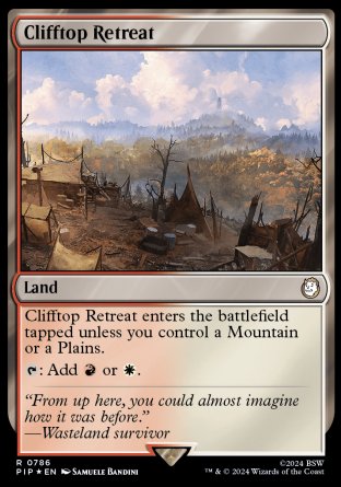 (786) Magic The Gathering Universes Beyond: Fallout: Extras Single: Clifftop Retreat (V.2)  Holo Rare