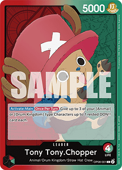 (001) One Piece TCG OP08: Two Legends Single: Tony Tony.Chopper (OP08-001) (V.1)  Leader