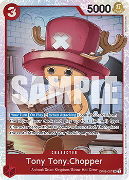 (007) One Piece TCG OP08: Two Legends Single: Tony Tony.Chopper (OP08-007) (V.1)  Super Rare