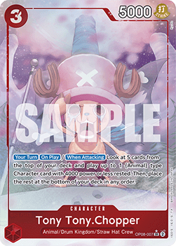 (007) One Piece TCG OP08: Two Legends Single: Tony Tony.Chopper (OP08-007) (V.2)  Alternate Art