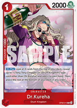 (015) One Piece TCG OP08: Two Legends Single: Dr.Kureha (OP08-015) (V.1)  Rare
